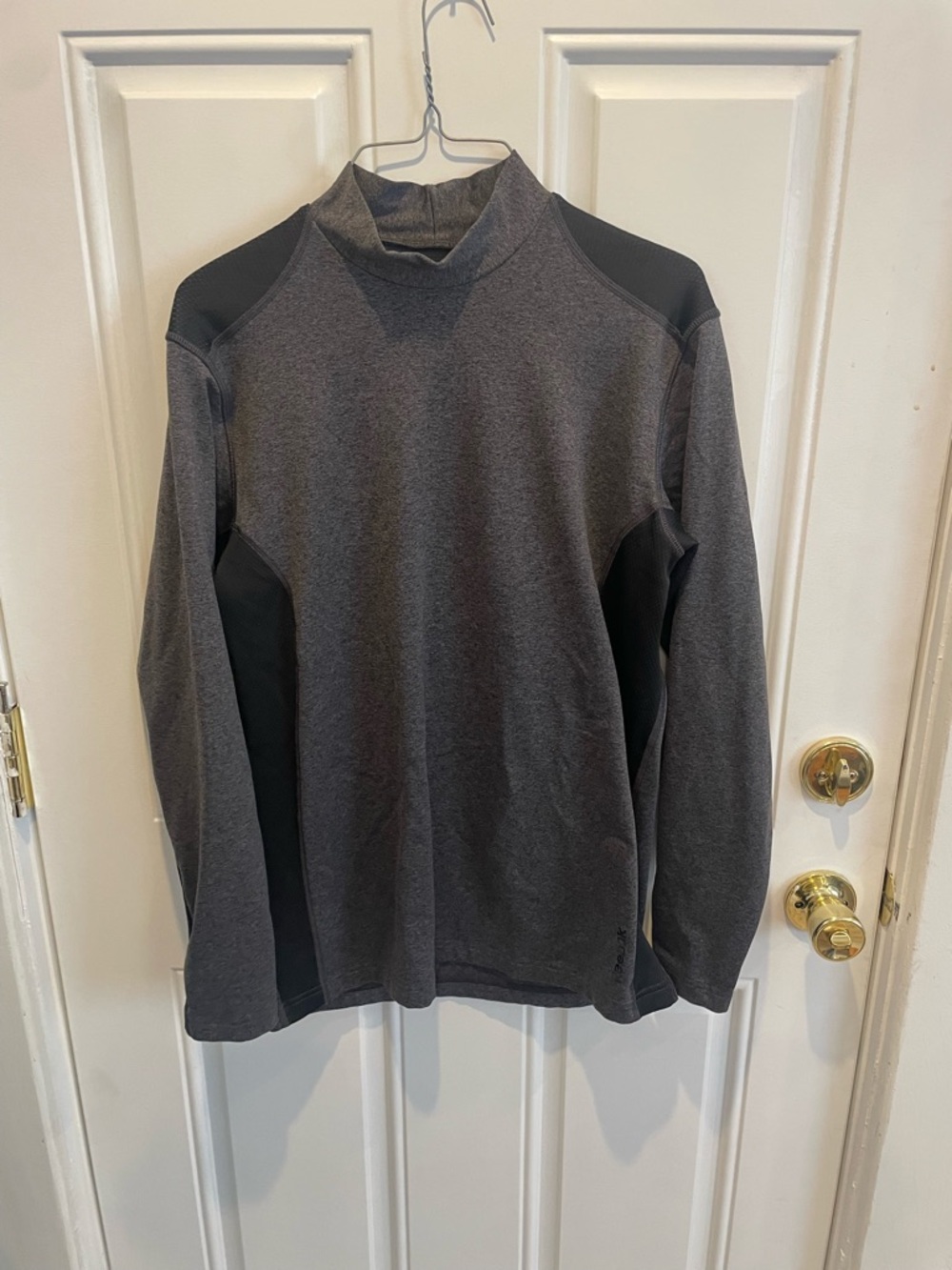 Reebok Charcoal Gray and Black Turtleneck Sweater